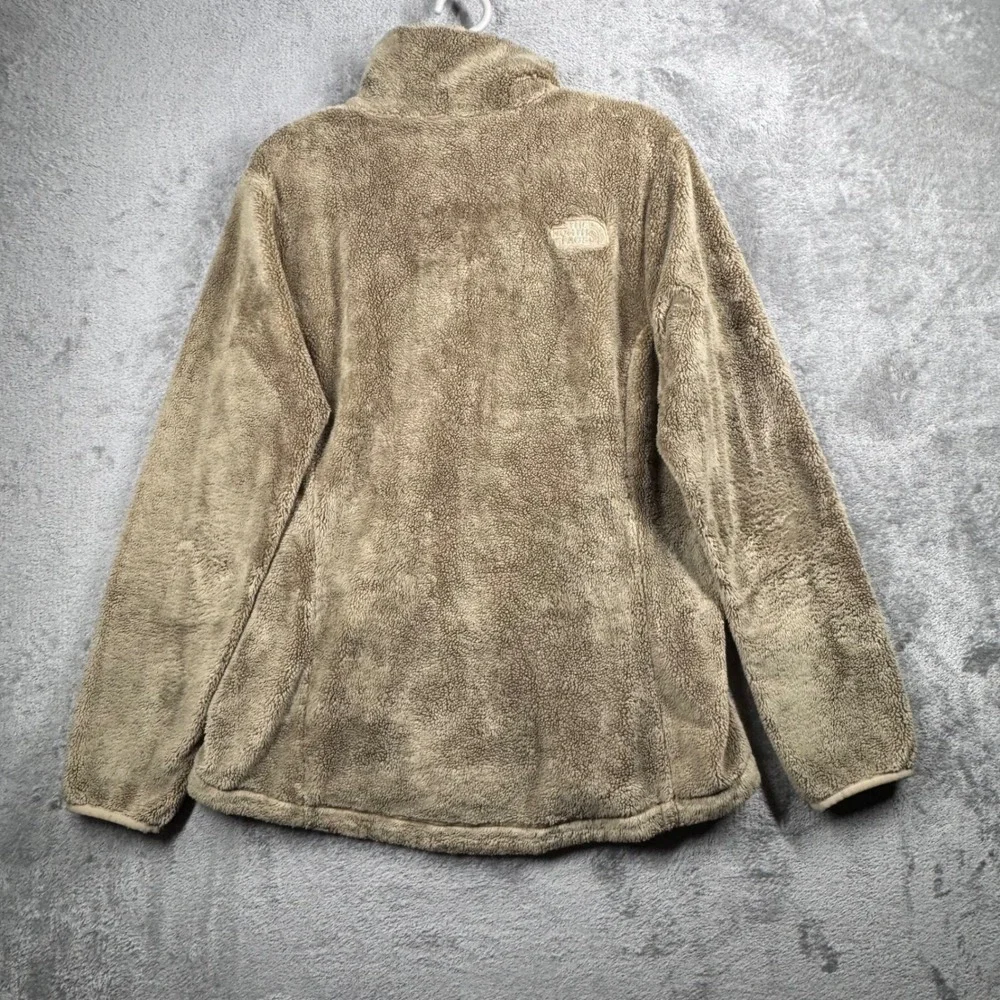 The North Face Osito Jacket Womens Teddy Fleece Full Zip L Beige Outdoor Layer‎